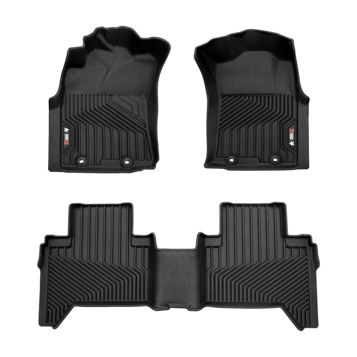 Toyota Tacoma Floor Mats - Omac - 3D Texan Premium TPE - Black - '05-'15